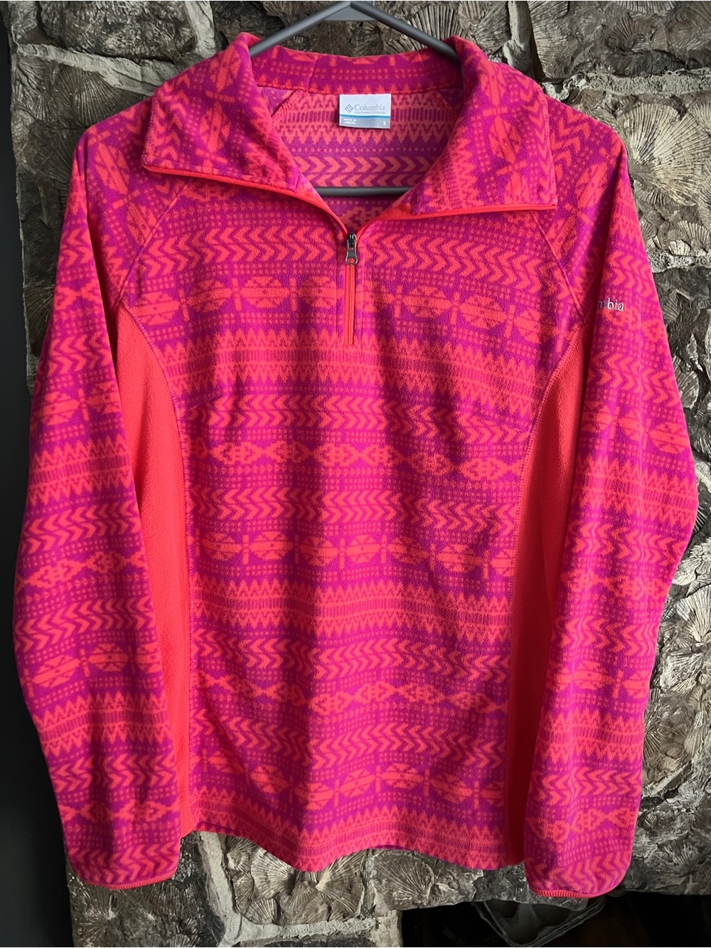 COLUMBIA • Glacial Fleece III 1/4 Zip Pullover Sweater lightweight Aztec